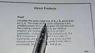 #44 MTH633 Group Theory (Direct Products , non Cyclic Products)