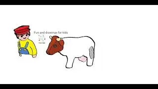 Hur man ritar en bonde med sin ko 🐄