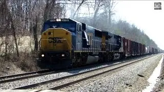 Former Conrail SD60I Leads Freight Train