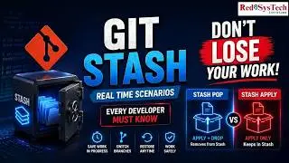 Git Stash Real Time Scenarios Every Developer Must Know | Hands on | Stash Pop vs Apply |Red9SysTech