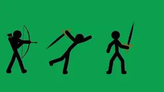 3 units vs a spearton (stickwar animation)
