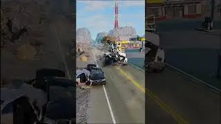 Realistic Highway Car Crashes #173