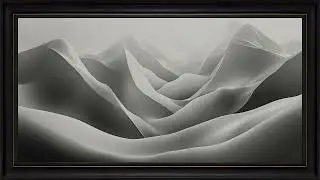 Fluid Mountain Landscapes: Black Framed TV Art 4K Screensaver