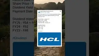 HCL Technologies Ltd has declared 4th Interim Dividend and a Special Dividend for FY25. #StockMarket
