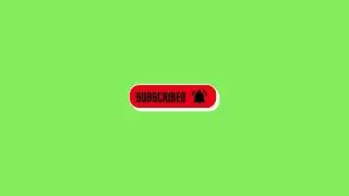 Subscribe Button And Notification Bell Green Screen