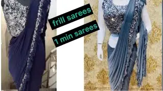 1 minute ready made sarees heavy blouse frill sarees chandni chowk delhi 2020 collection latest
