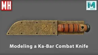 How to model a 3D Ka-Bar COMBAT KNIFE in Maya 2018 ( Part 1 of 3 )