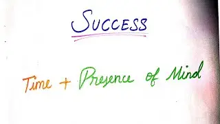 Time + Presence of Mind=Success/Motivational story for a success in tamil#success#motivationalvideos