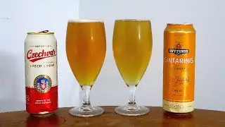 Budvar Czechvar Czech Lager vs &Scaron;vyturys Gintarinis Pilsner | Czechia vs Lithuania