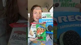 trying only mint chocolate flavored snacks 💚🍫 #snacks #mint #dessert