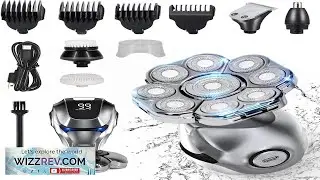 9D Head Shaver for Bald Men 5-in-1 Multifunctional Floating Bald Head Shaver Review