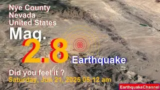 28 mi Northeast of Tonopah, Nye County, Nevada, United States Earthquake today now