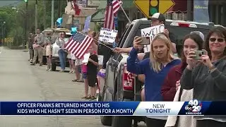 Officer Tyler Franks thanks community for support during his recovery
