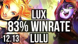 LUX & Caitlyn vs LULU & Jinx (SUP) | 83% winrate, 4/1/18 | TR Master | 12.13