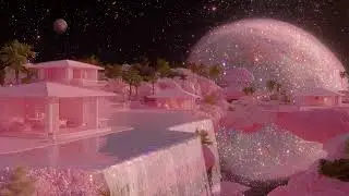 a dreamy space motel between the stars 💫🌙 80s nostalgic ambience