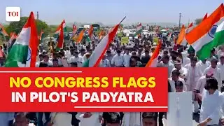 Betrayal or Rebellion?: Sachin Pilot Ditches Congress Flags at Ajmer Padyatra!