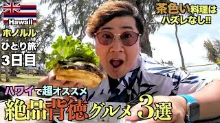 【ギルティ飯】ハワイのおすすめ絶品背徳グルメ３選 　ビーチで食べる巨大バーガーが最高すぎた【ハワイ旅Part4】【tomolog#93】