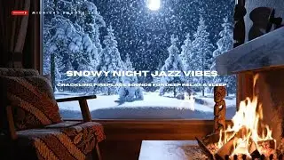 Snowfall Jazz Escape | Cozy Lakeside Cabin Ambience with Soft Winter Jazz