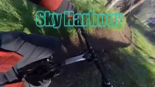 Sky Harbour MTB trail.  Time-lapse ascending.  Normal descending.