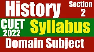 History Syllabus CUET | Domain Subject of CUET 2022