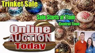 🔥 LIVE Trinket Auction! Jewelry, Crystal, Brass & Vintage Finds | 11AM CST