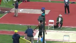 2015 Oregon State Track & Field Championships Boys 6A triple jump winning jump - Tristan James