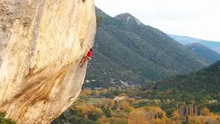Seb Berthe in Super Crackinette, 9a+ à St-Leger-du-Ventoux