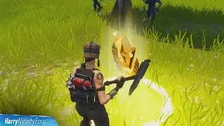 Fortnite Battle Royale - Search Between a Scarecrow, Pink Hotrod, and a Big Screen Location Guide