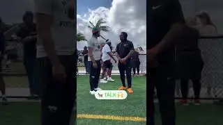 Miami signee Mark Fletcher and Canes legend Clinton Portis at Battle Miami 🤝