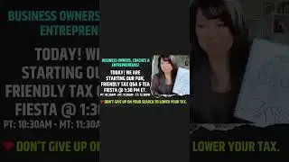 Tax Q&A & Tea Fiesta #finance
