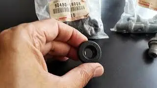 Tapped valve & grommet for Toyota 2E,4AFE & 5AFE engines, Toyota Genuine, Made in Japan 