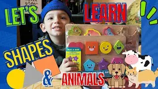Let&rsquo;s learn Shapes & Animals with Puzzles | Learn with Me | Toy Unboxing #shapes #animals #puzzles