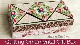 Quilliing Ornamental Gift Box/ Handmade Paper Filigree Gift Box