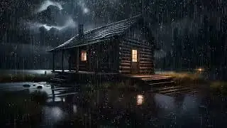 Overcome Stress to Sleep Instantly with Heavy Rain & Paramount Thunder Sounds on a Tin Roof at Night