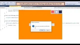 How to show closing confirmation message in C# winform