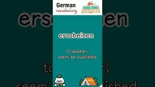 erscheinen (to appear) | German language