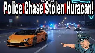 Полицейская погоня за угнанным на большой скорости Lamborghini закончилась хаосом!