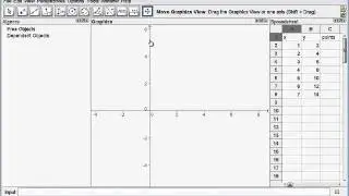 How to Use Spreadsheet on Geogebra