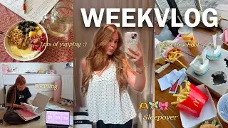 WEEKVLOG 🍓 back to school, sleepover & getting my life together