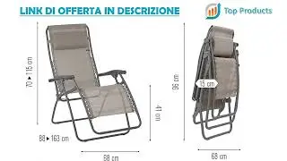 LAFUMA MOBILIER Sedia a sdraio reclinabile Relax, Pieghevole e regolabile