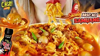 ASMR 🥰💥BASO ACI TULANG RANGU TEH SHANTY KUAH SAMYANG🔥 | CRUNCHY CARTILAGE BALLS WITH SAMYANG SAUCE