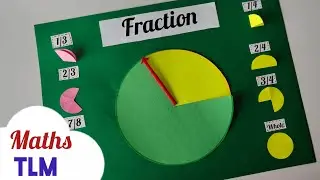 Fraction Maths Working Project / Fraction Maths TLM/ Fraction Maths Working Model) Maths Chart/ Easy