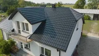 Realizacja REGAMET w Puczycach - blachodach&oacute;wka dwumodułowa LIWIA 9005 Exelent