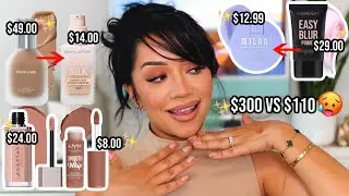 Full Face of High End vs Drugstore Dupes… Can YOU Tell the Difference?!