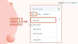 Как создать шаблон в HubSpot.
