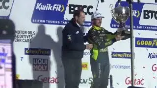BTCC 2024: Brands Hatch GP - Mikey Doble presented with the Jack Sears Trophy