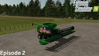 Time - Lapse doing lots of Harvesting work On Back Roads County Map On FS25 | Episode 2 yeye.