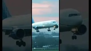 Very hard landing Boeing 767 #plane