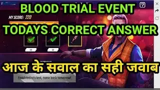 Blood trail event todays question and answer | 25th september blood trail events correct answer