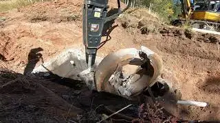 Septic Tank Demolition with CAT 304e2 Mini Ex